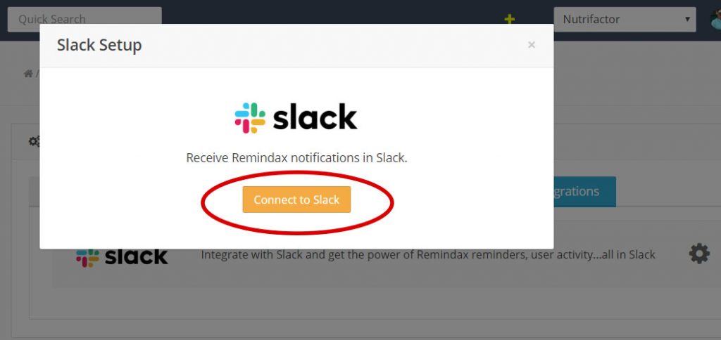 Remindax integration in Slack